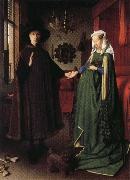 Jan Van Eyck Portrait of Giovanni Arnolfini and His Wife oil on canvas